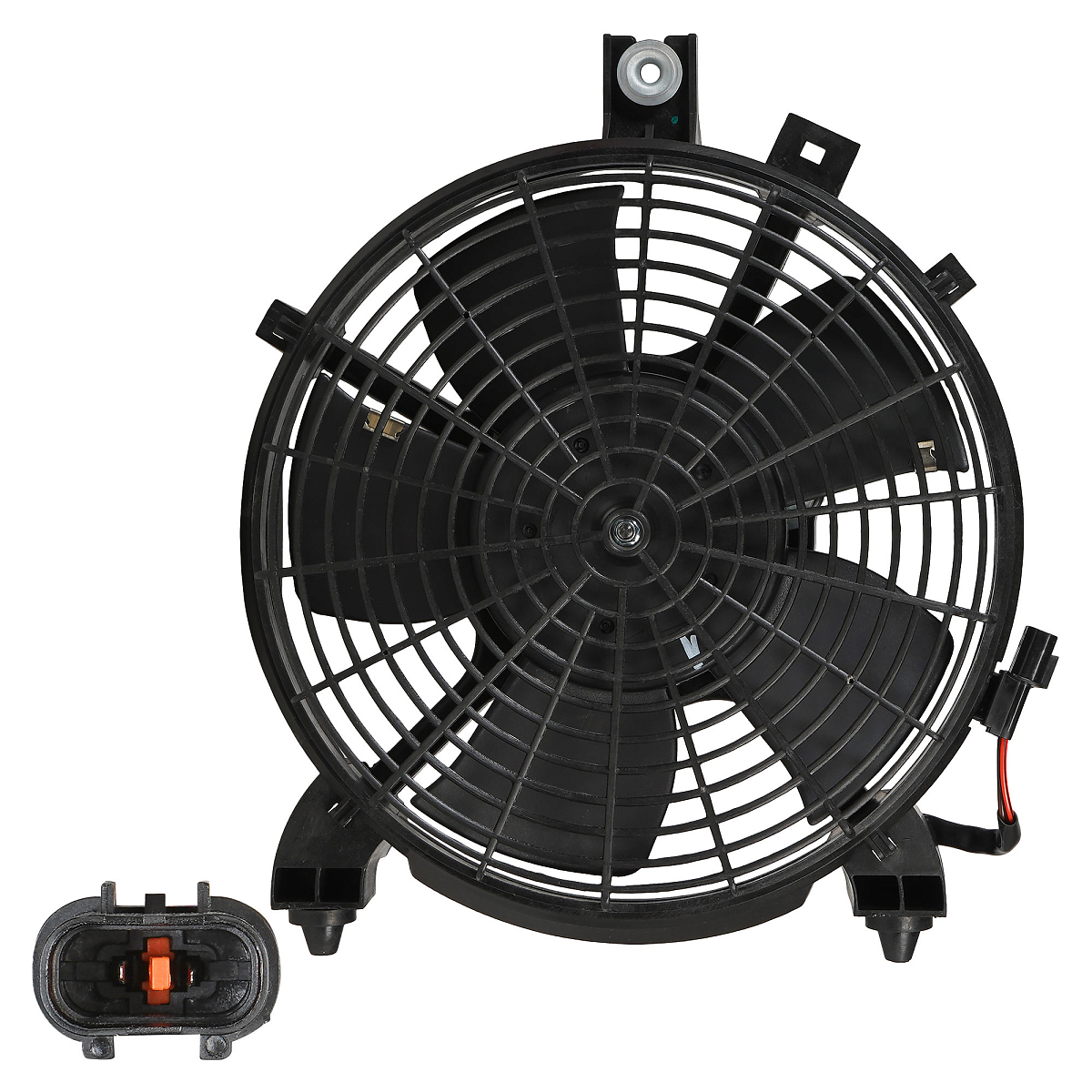 Электровентилятор кондиционера для автомобилей Mitsubishi Pajero Sport II (08-)/L200 IV (06-) (с кожухом)