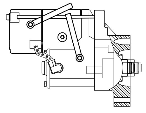 Стартер для автомобилей Land Rover Freelander II (06-)/Range Rover Evoque (11-) 2.2TD AT 2кВт