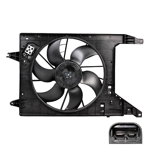 Электровентилятор охлаждения для автомобилей Logan (08-)/Largus (12-) A/C (с кожухом с резистором )