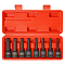 Набор головок ударных 1/2"DR L=78мм внешний SPLINE, 8пр. (M5-M18) пласт.кейс