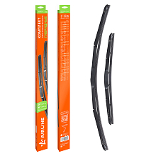 Щетки стеклооч комплект (2 штуки) 650/400мм (26"/16") гибридные с креплением "Крючок 9x3, 9x4 мм" (AWBM276)