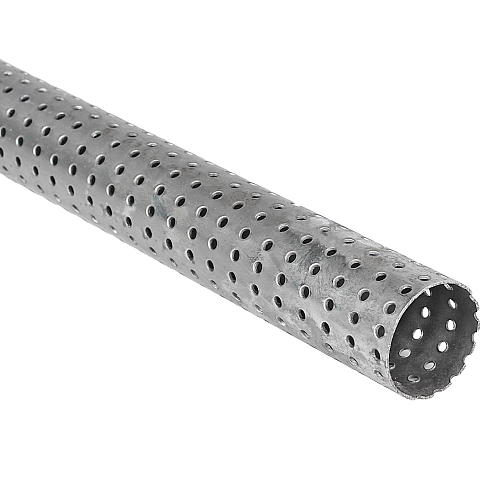 Труба прямая перфорированная 45х1000 (d=45х1.2, L=1000мм) (алюминизированная сталь)