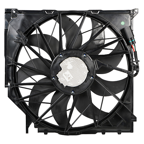 Электровентилятор охлаждения для автомобилей BMW X3 (E83) (04-) (с кожухом)