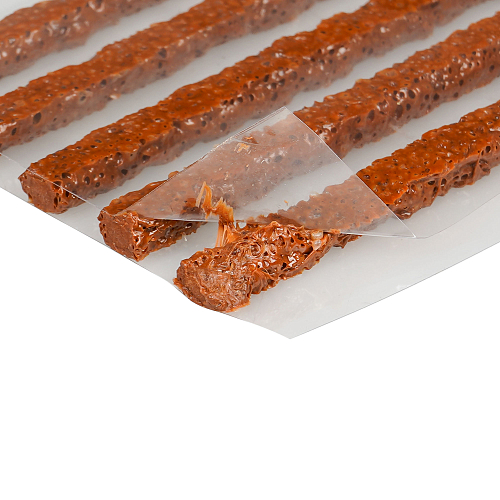 Жгуты для ремонта б/к шин, 6*100мм, 50 шт, коричневые, ПВХ подложка, в коробке