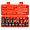Набор головок ударных 1/2"DR L=78мм внешний шестигранник, 8пр. (5-19мм) пласт.кейс