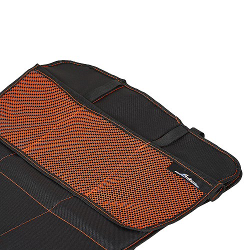 Накидка защ. под детское автокресло (108*46 см) со спинкой, с карманом, полиэстер, черн.