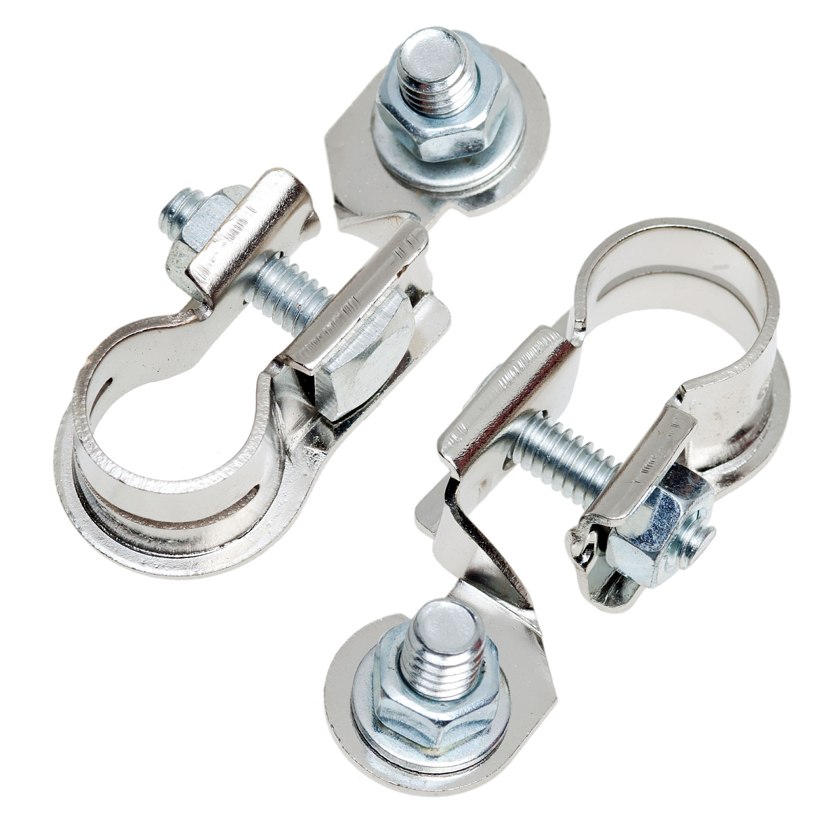 Клеммы АКБ в комплекте латунь с цинковым покрытием, болт и гайка 8мм