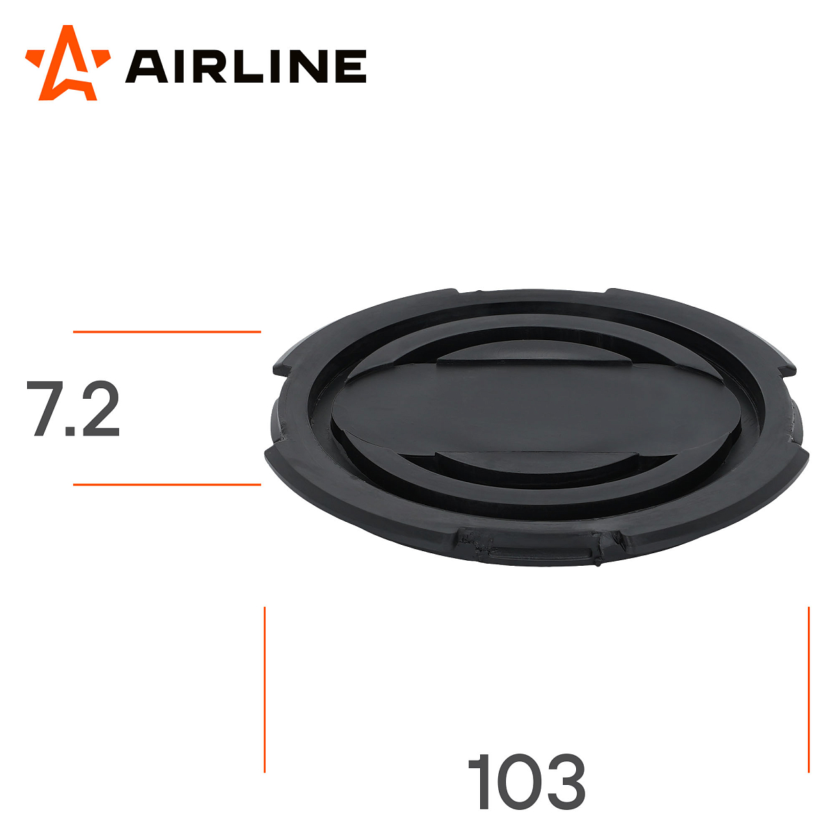 Накладка на домкрат подкатной INDUSTRY D103мм, H7.2мм