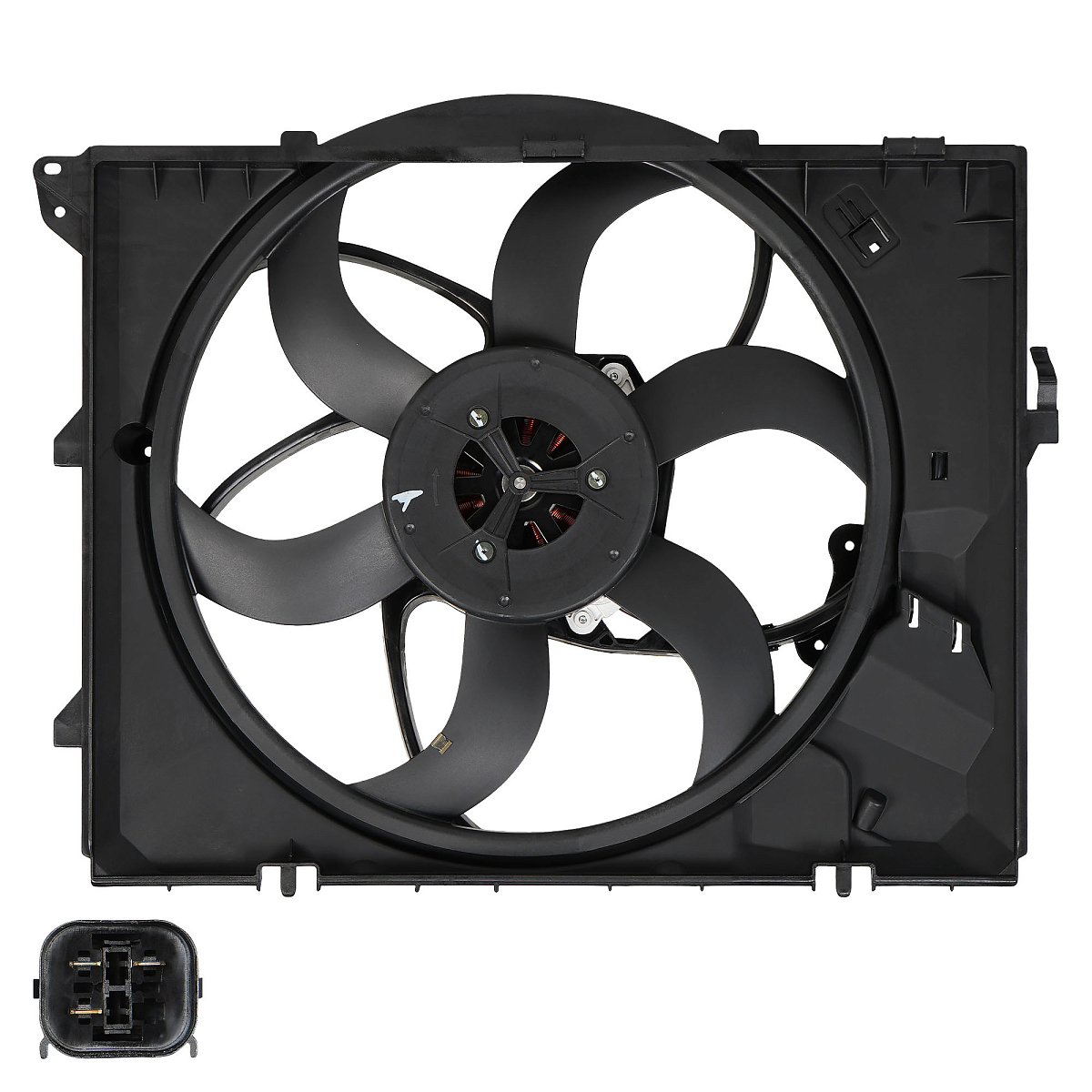 Электровентилятор охлаждения для автомобилей BMW 3 (E90/E91) (05-)/1 (E81) (04-)/X1 (E84) (10-) (с кожухом) (400W)