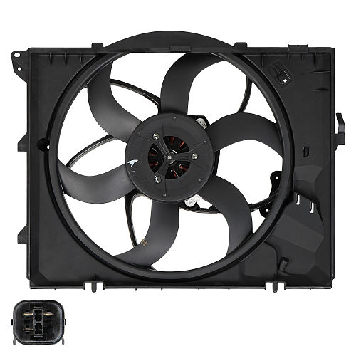 Электровентилятор охлаждения для автомобилей BMW 3 (E90/E91) (05-)/1 (E81) (04-)/X1 (E84) (10-) (с кожухом) (400W)