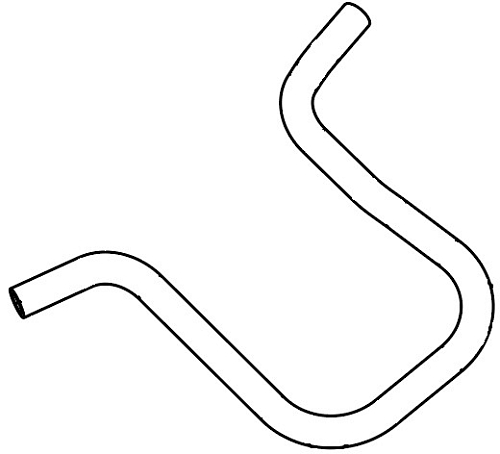 Патрубок отоп. для а/м Daewoo Nexia (94-)/Espero (94-) 1.5i/1.6i [SOHC/DOHC] отвод. (EPDM, 1 шт.)