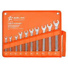 Набор ключей комбинированных PRO 10пр. (8-19мм) сумка