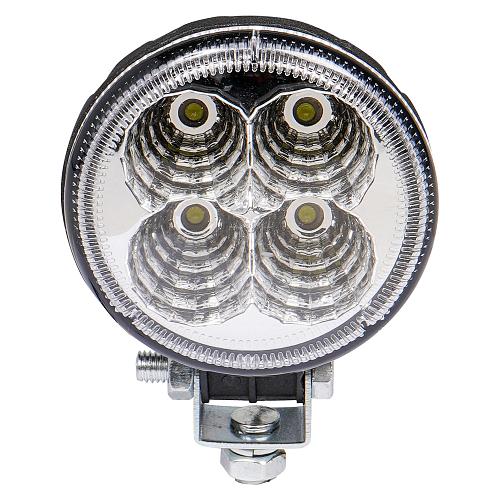 Фара светодиодная круглая, 4LED, ближний свет, 12Вт, 83х83х51мм, 12/24В, PLUS