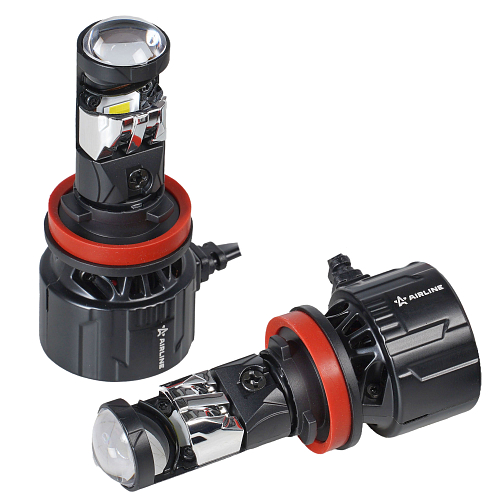 Лампа светодиодная H11/H8 ECO LENS, 45Вт, 5700Лм (2850Лм x 2), 6500К (Белый), 12/24В, комплект 2 шт.