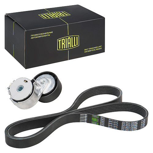 Ремкомплект привода для автомобилей ГАЗ/УАЗ (ЗМЗ-405/409 E-2,3, УМЗ-4216) с ГУР (6PK1370 + натяжитель)