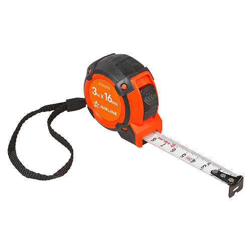 Рулетка в прорезиненном корпусе 3мх16мм