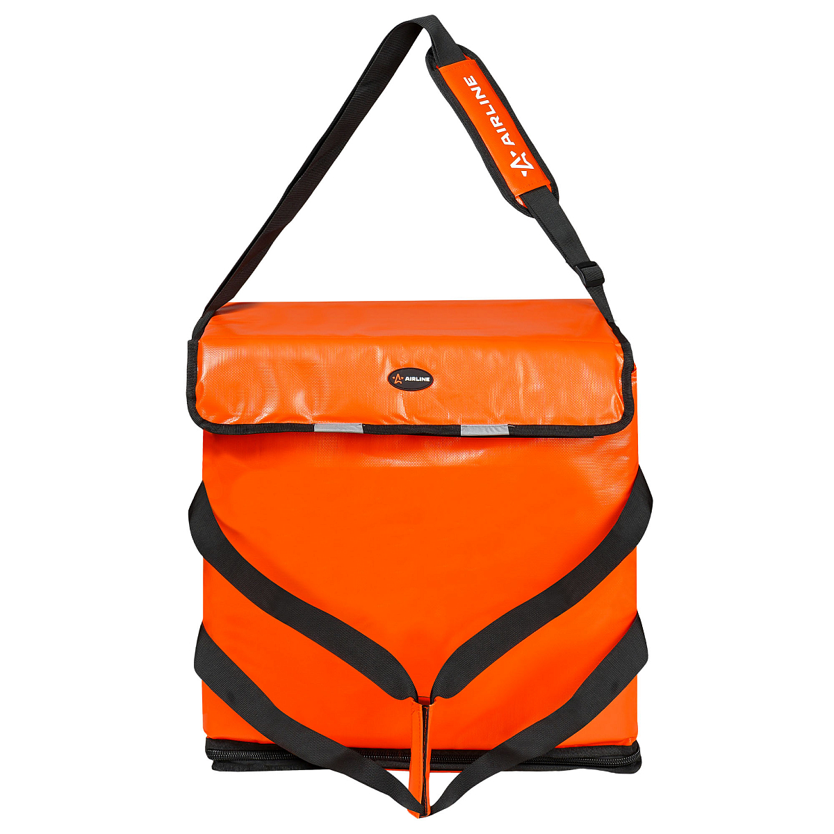 Сумка-холодильник (термосумка) для пиццы, 55л, 47*47*25см, быстрый доступ, оранжевая