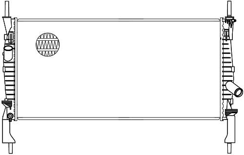 Радиатор охлаждения для автомобилей Transit (06-) A/C+ (паяный)