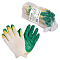 Перчатки трикотажные ХБ с двойным латексным покрытием ладони, зеленые, (к-т 5 пар) 13 класс, модель AM_ct2512