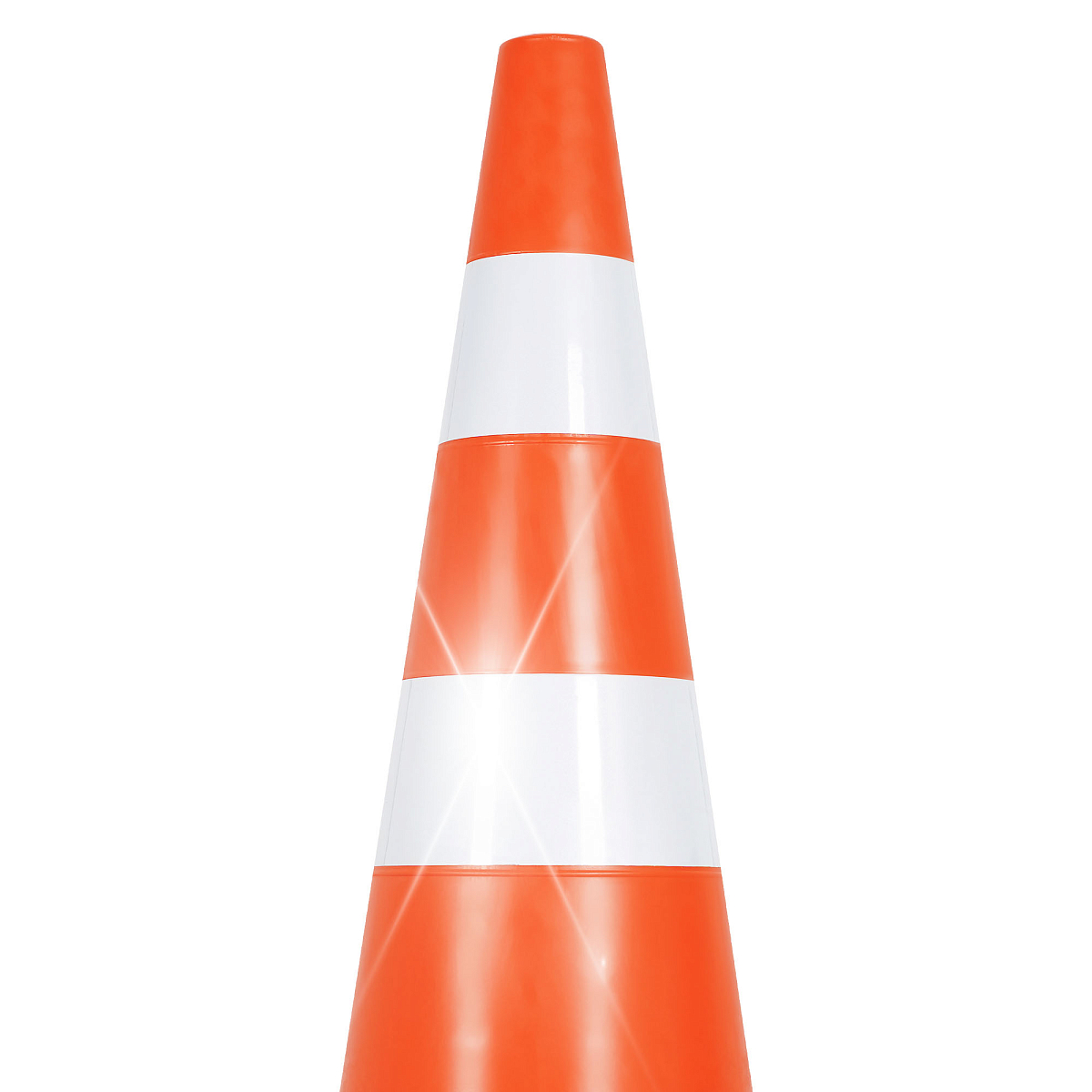Конус дорожный 750мм, 3 световозвр.полосы с утяжелителем, оранжевый
