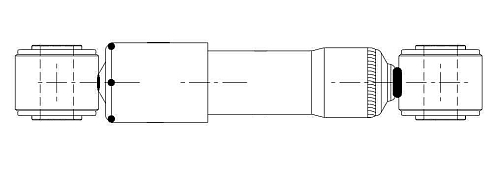 Амортизатор кабины для автомобилей Volvo FM (05-)/FH12 (93-) (231/307 20x45 20x45 O/O) (газовый)