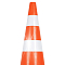 Конус дорожный 750мм, 3 световозвр.полосы с утяжелителем, оранжевый
