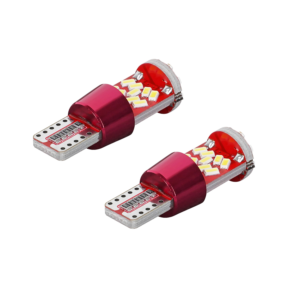 Лампа светодиодная W5W (T10) PRO, 6000K (Белый), 12/24В, 2.3Вт, 27LED, Биполярная, Обманка CAN bus