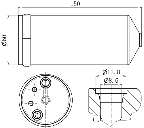 Ресивер-осушитель конденсора для автомобилей Kia Spectra (97-)