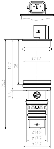 Клапан регулирующий компрессора кондиционера для автомобилей Mercedes-Benz CLA (С117) (13-) (с диодом)