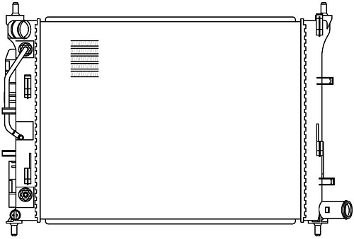 Радиатор охлаждения для а/м Solaris (17-)/Rio (17-) AT (паяный)