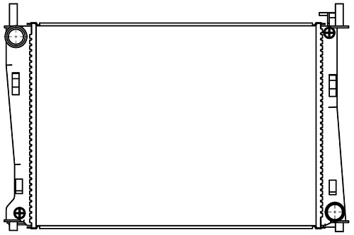 Радиатор охлаждения для автомобилей Ford Fiesta (01-) M/A (паяный)