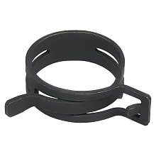 Хомут пружинный 34 (30,6-36,4/12мм), мин.33мм, самозажимной, хром-цинк(dacromet),черный