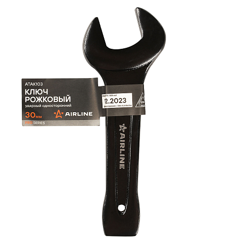 Ключ рожковый ударный односторонний 30мм, L=185-200мм