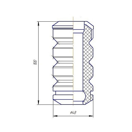 Буфер (отбойник) хода сжатия передней стойки для автомобиля Лада 1117-1119 Kalina