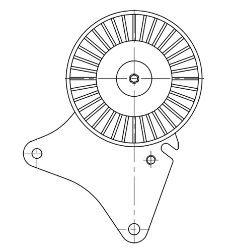 Ролик приводного ремня для автомобилей Peugeot 306 (93-) 1.8i/2.0i [XU] A/C+ (опорный с кронштейном) d90