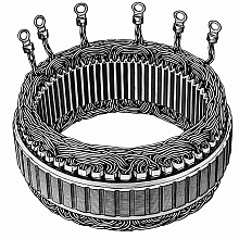 Статор генератора для автомобилей Nissan Tiida (07-)/Qashqai J10 (06-)/Note (06-) 1.6i (D=129мм)