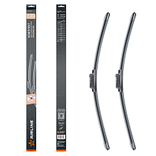 Щетки стеклоочистителя комплект 650/400мм (26"/16") бескаркасные PREMIUM с креплением "Push Button 19 мм", 2 штуки