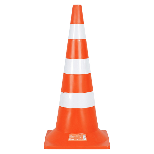 Конус дорожный 750мм, 3 световозвр.полосы с утяжелителем, оранжевый