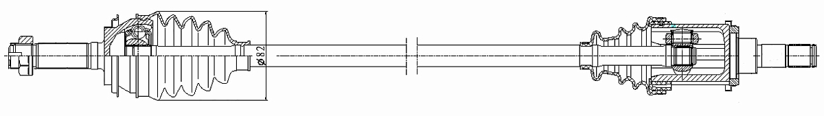 Привод задний левый для автомобилей Honda CR-V (12-) 2.4i 4WD (166л.с.)