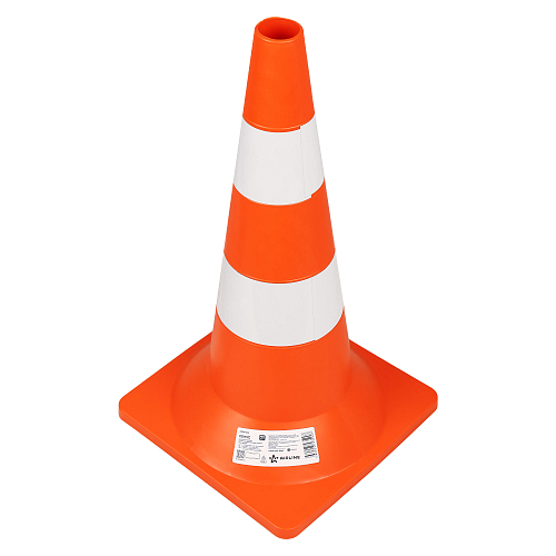 Конус дорожный 520мм, 2 световозвращающие полосы, оранжевый, МП-серия