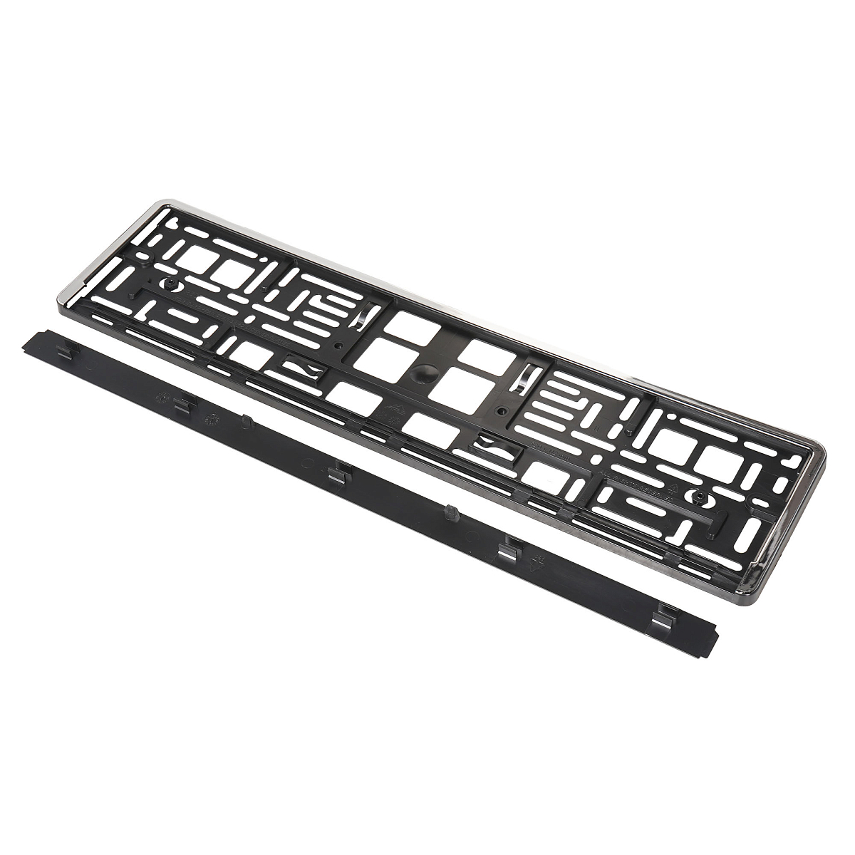 Рамка под номерной знак "Хром", с планкой