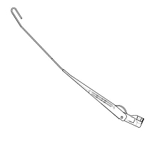 Рычаг стеклоочистителя для автомобилей КАМАЗ 5490/Mercedes-Benz Actros (555 мм, крюк)