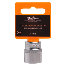 Головка торцевая 3/8"DR шестигранная 19мм, L=25мм пласт.подвес