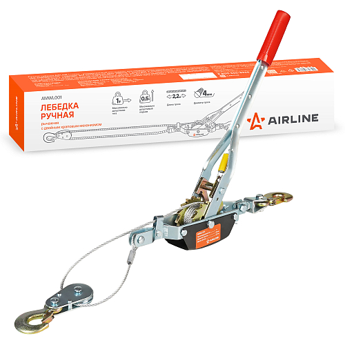 Лебедка ручная рычажная с двойным храповым механизмом 1 т, 2,2 м МП-серия