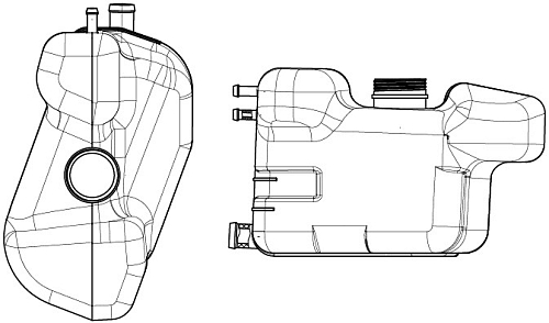 Бачок расширительный охлаждающей жидкости для а/м Лада 2110-12 (1 горловина)