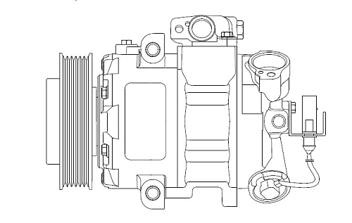 Компрессор кондиционера для автомобилей Rapid (12-)/Fabia II (07-)/Polo V (09-)