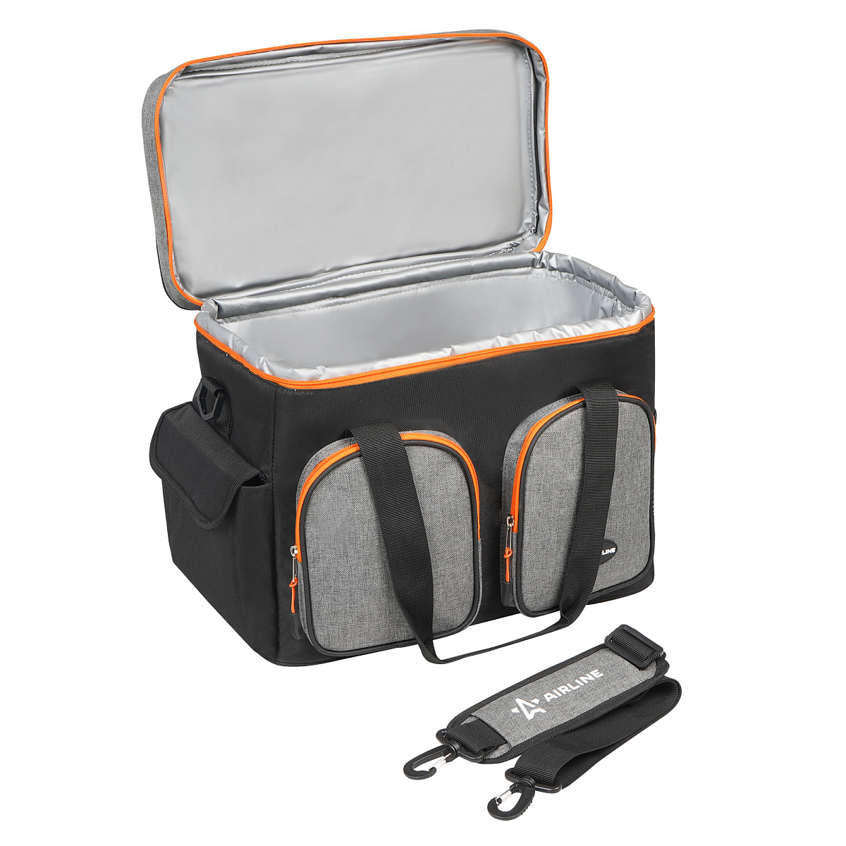 Сумка-холодильник (термосумка) PRO, 27л, 40*31*22см, водонепр., чер./сер.