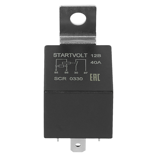 Реле защиты стартера 12V 40A 4 контакта (с кронштейном, с резистором)
