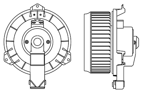 Электровентилятор отопителя для автомобилей Toyota Land Cruiser Prado (02-) (RHD)