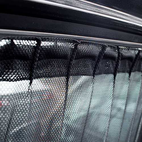 Шторки солнцезащитные раздвижные L (Д*В: 60*47-53см), цвет черный